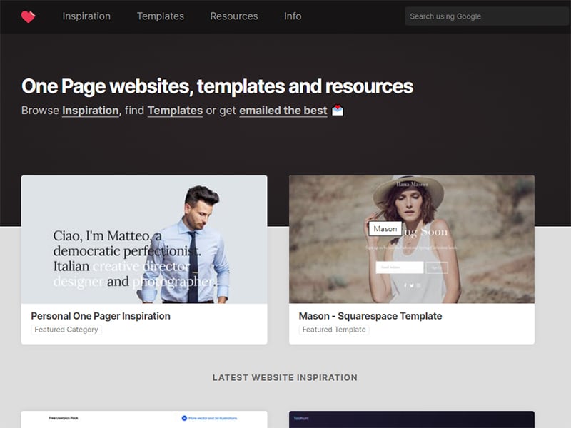 Onepagelove免費一頁式模板下載，連WP版型也有